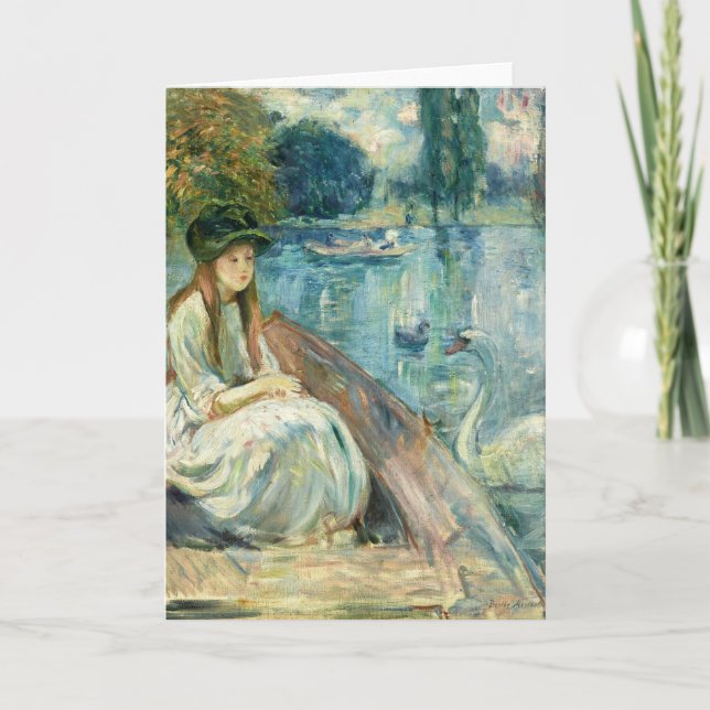 Tarjeta Jeanne Fourmanoir Sur le Lac | Berthe Morisot (Anverso)