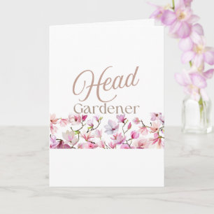 Tarjeta Jefe de Jardinería Regalo Floral para el Día de la