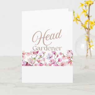 Tarjeta Jefe de Jardinería Regalo Floral para el Día de la