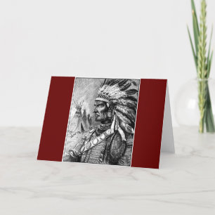 Tarjeta Jefe indio americano