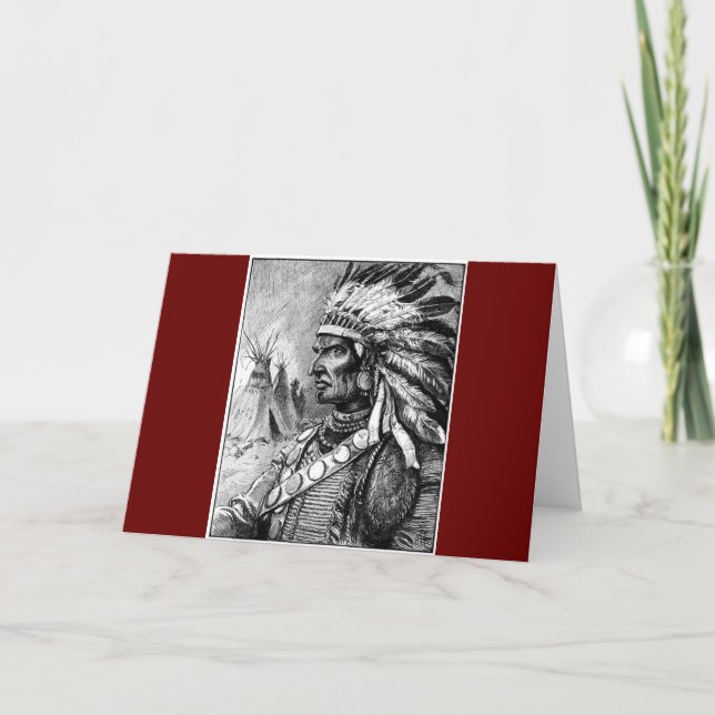 Tarjeta Jefe indio americano (Anverso)