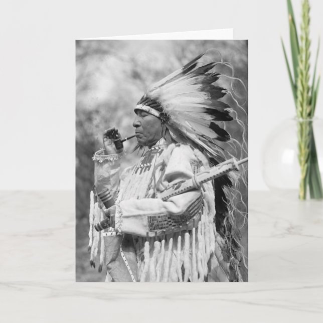 Tarjeta Jefe indio Whirlwind Soldier, 1925 (Anverso)