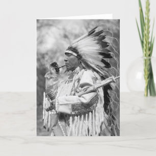 Tarjeta Jefe indio Whirlwind Soldier, 1925