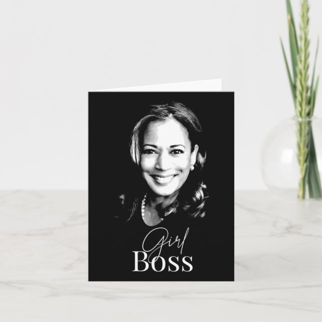 Tarjeta Jefe Kamala Harris Por Los Demócratas Liberales (Anverso)