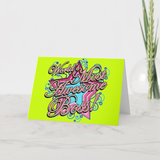 Tarjeta Jefe más asombroso del mundo (Anverso)