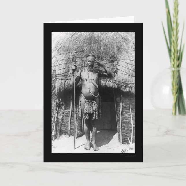 Tarjeta Jefe Zulú Sudáfrica 1897 (Anverso)