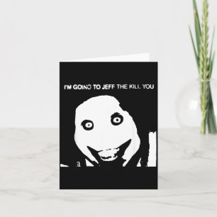 Tarjeta Jeff Smile Perro Perro Espeluznante Horror Hallowe