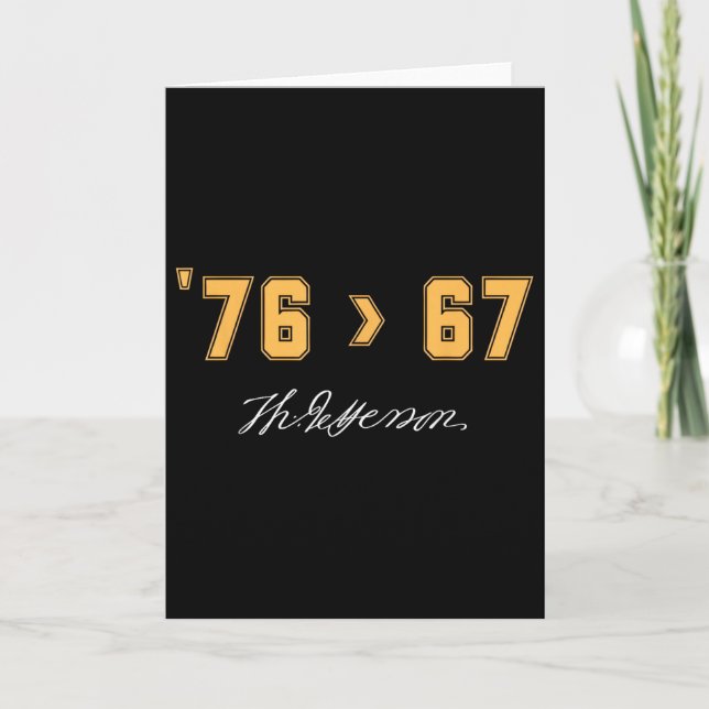 Tarjeta Jefferson 76 67 Evidente Historia Divertida Patrio (Anverso)