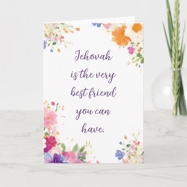 Tarjeta Jehová es el mejor amigo | JW Greeting (Anverso)