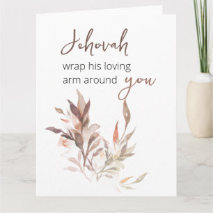 Tarjeta Jehová te envuelve su brazo amoroso