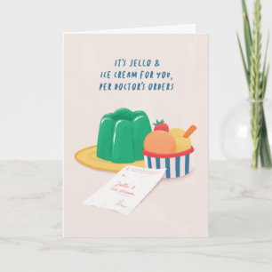 Tarjeta Jello y helado