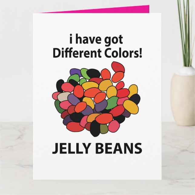 Tarjeta Jelly Beans Coloridos Jelly Beans Divertidos (Anverso)