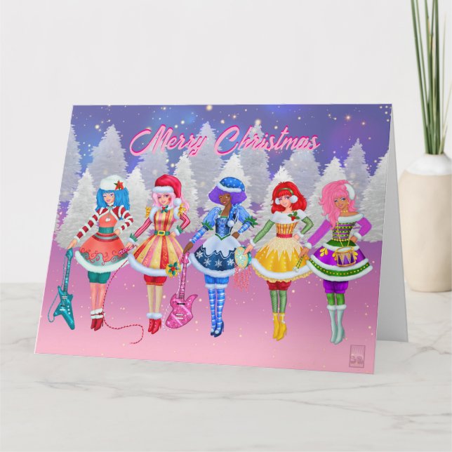 Tarjeta Jem and the Holograms Christmas card (Anverso)