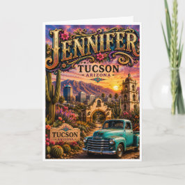 Tarjeta Jennifer Tucson Arizona Personalizado del Suroeste