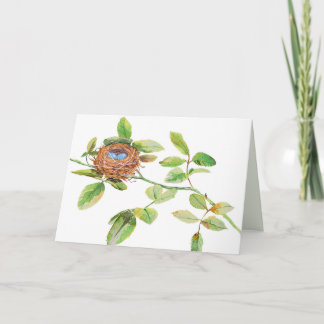 Tarjeta Jerarquía del pájaro de la acuarela