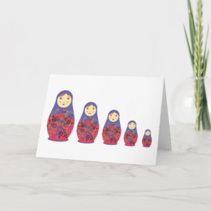 Tarjeta Jerarquización rusa/Babushka del ~ de la muñeca de