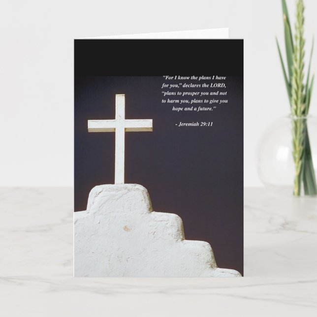 Tarjeta JEREMIAH 29:11 Verse de la Biblia (Anverso)