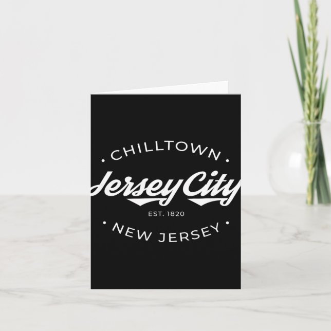 Tarjeta Jersey City New Jersey Chilltown - Black - Small - (Anverso)