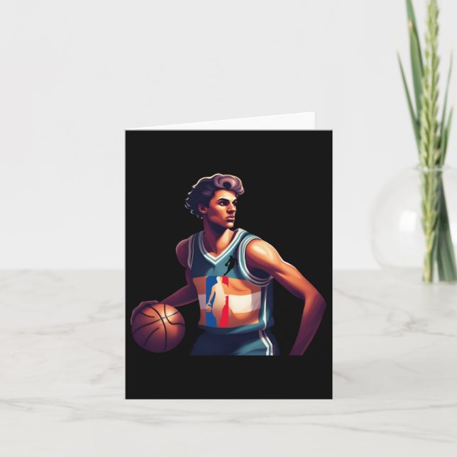 Tarjeta Jersey de baloncesto retro (Anverso)