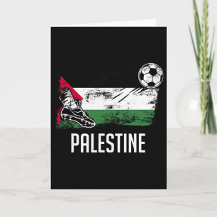 Tarjeta Jersey de la bandera de Palestina Equipo de fútbol
