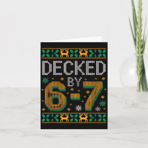 Tarjeta Jersey Feo de Navidad 6-7 Seis Siete Navidad 67 Me