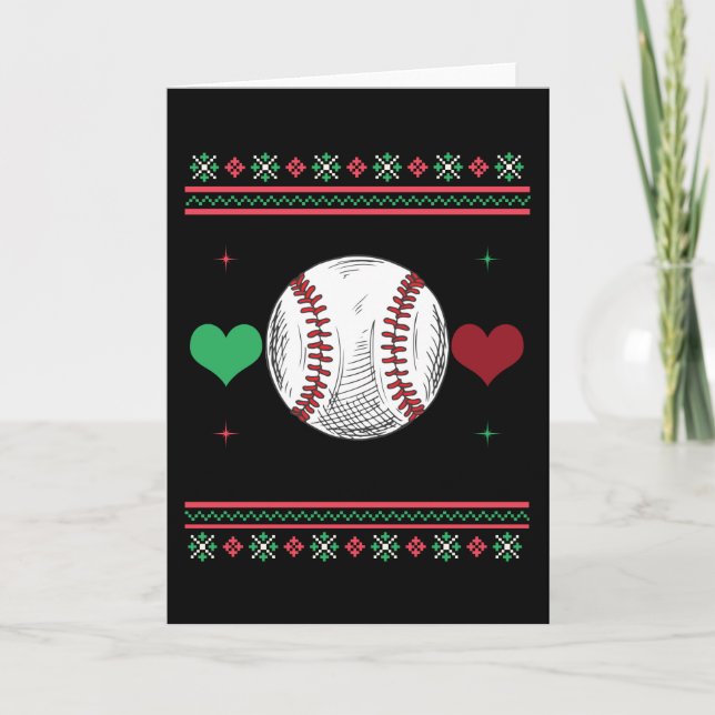 Tarjeta Jersey feo de Navidad de béisbol Navidad (Anverso)