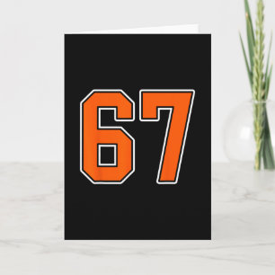 Tarjeta Jersey Número 67 Blanco Naranja Uniforme de Jugado