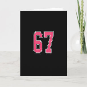Tarjeta Jersey número 67 rosa y blanco uniforme de jugador