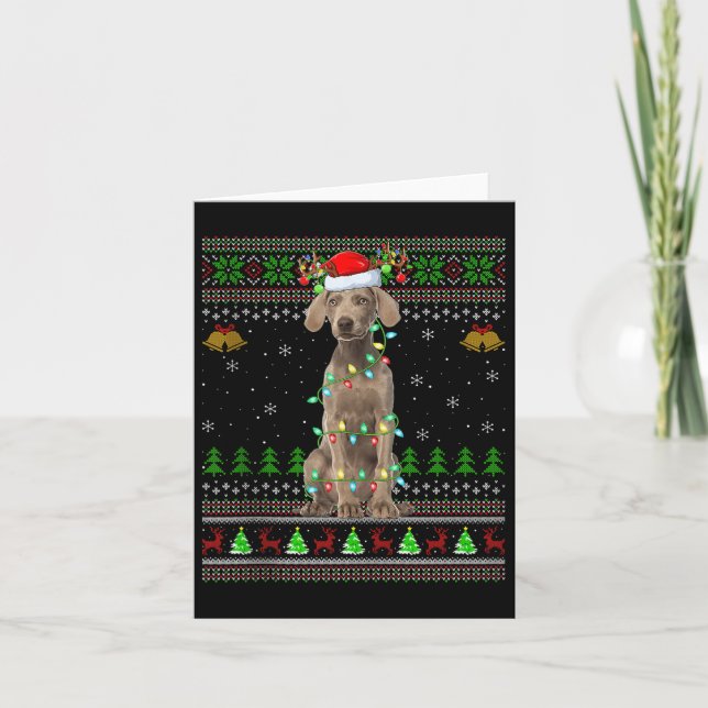 Tarjeta Jerseys Navideños Feos de Perro de Ganado Australi (Anverso)