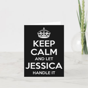 Tarjeta Jessica Keep Calm Nombre Personalizado Funny Cumpl