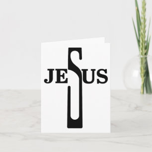 Tarjeta Jesucristo cruza la fe cristiana en Dios los hombr