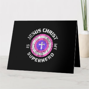 Tarjeta Jesucristo es mi superhéroe Jesús Cristo es