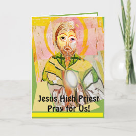 Tarjeta Jesucristo la carta del sacerdote alto