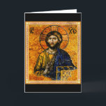 Tarjeta Jesucristo Pantocrátor Ortodoxo Oriental Bizantino<br><div class="desc">Jesucristo Pantocrátor Arte Bizantino Ortodoxo Oriental</div>