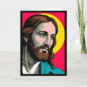 Tarjeta Jesucristo Pop Art Religioso Pascua & Cristo