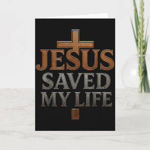 Tarjeta Jesucristo Salvó Mi Vida Regalo Para Mujeres Hombr