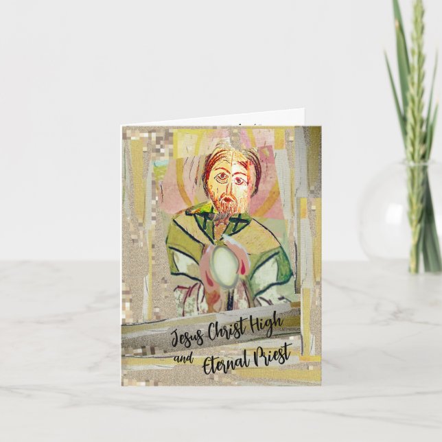 Tarjeta Jesucristo y sacerdote eterno (Anverso)