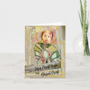 Tarjeta Jesucristo y sacerdote eterno