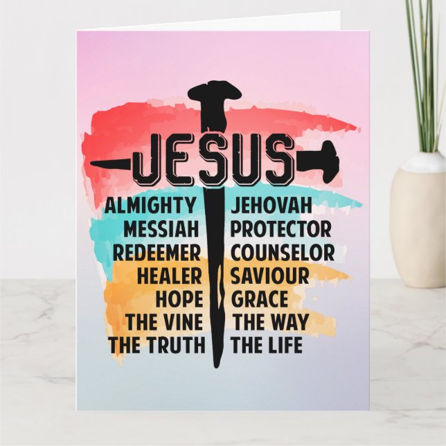 Tarjeta Jesús-Agrega tu mensaje especial (Anverso)