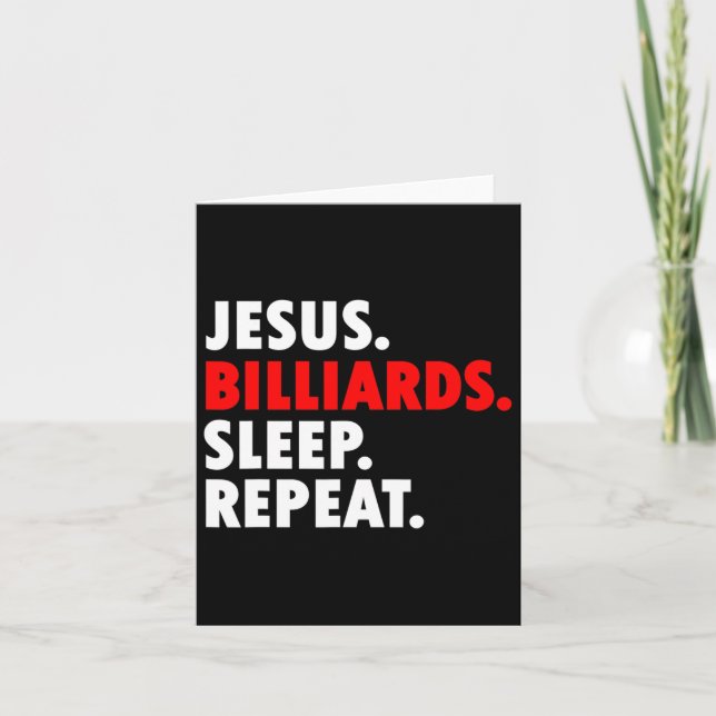 Tarjeta Jesus Billiards Sleep Repetir - Novedad Hob (Anverso)