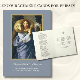 Tarjeta Jesús Buen Pastor Sacerdote Ánimo