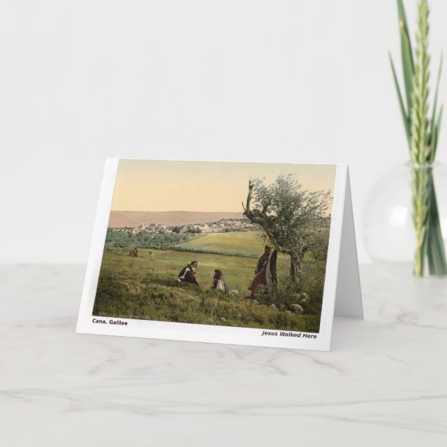 Tarjeta Jesús Caminó Aquí: Cana, Galilee (Anverso)