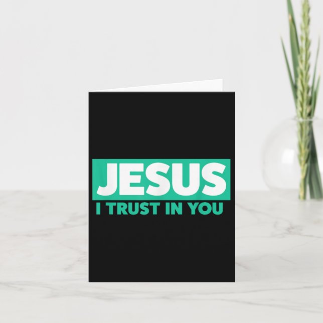 Tarjeta Jesús, Confío En Ti (Anverso)