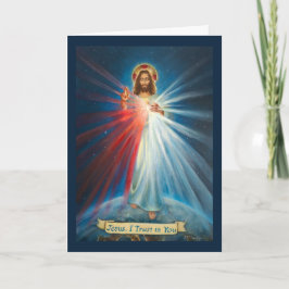 Tarjeta Jesús, confío en Ti, Rosario de la Divina Miserico