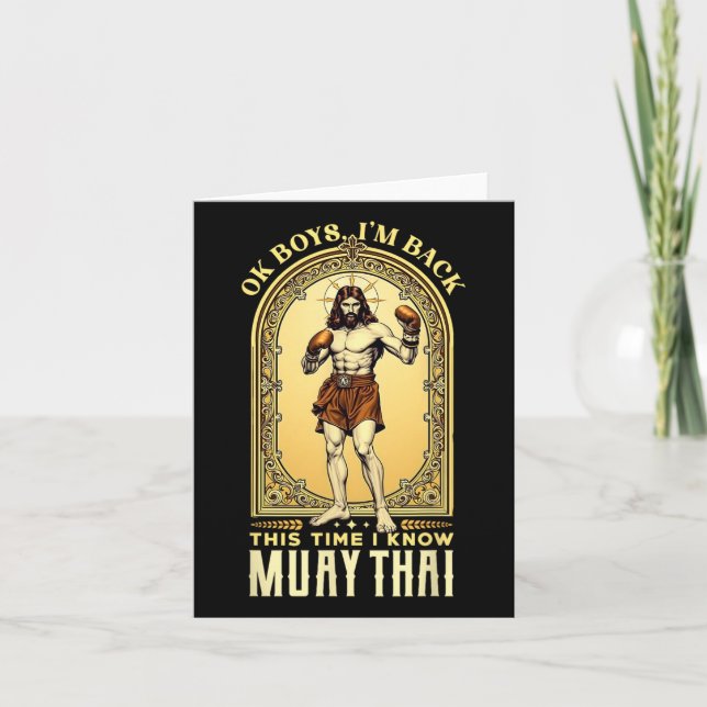 Tarjeta Jesús conoce a Mma Muay Thai Boxing de Kickboxing (Anverso)
