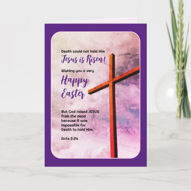 Tarjeta JESÚS DE Pascua Cristiana ESTÁ EN RISEN (Anverso)