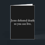 Tarjeta Jesús Derrotó a la Muerte para que Vivas Cristiano<br><div class="desc">Jesús Derrotó a la Muerte para que Vivas Cristiano</div>