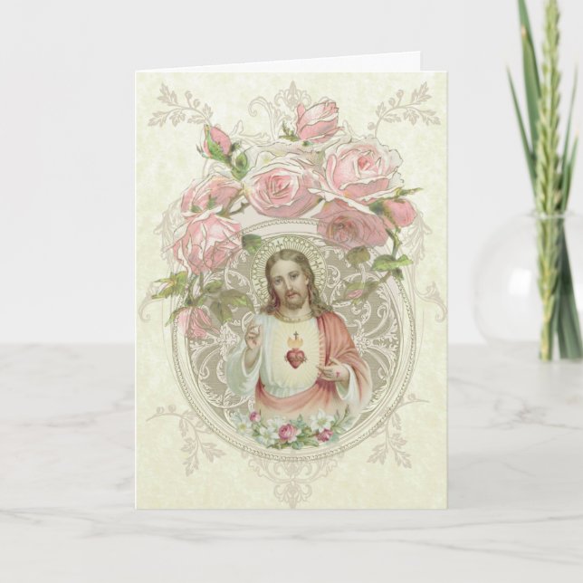 Tarjeta Jesús| Día de San Valentín| Católica religiosa (Anverso)