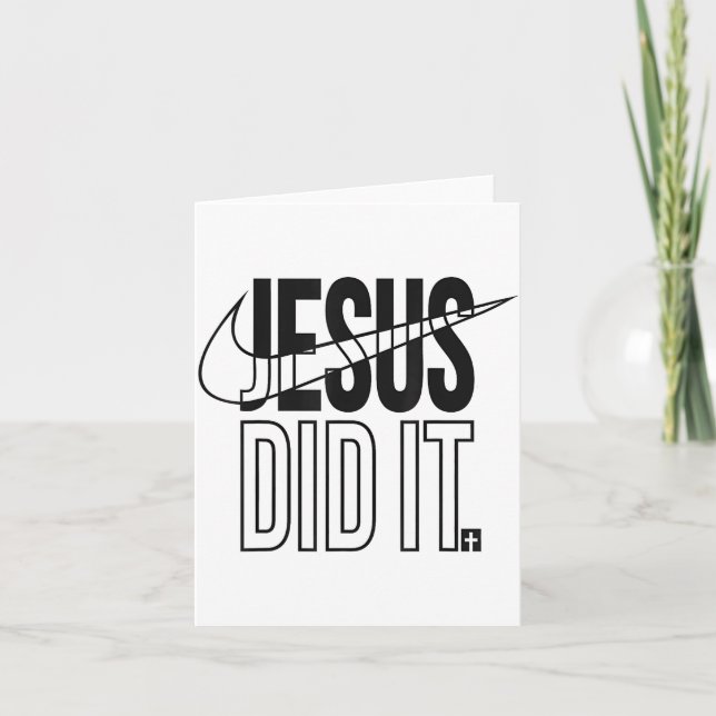 Tarjeta Jesus Did It Religious Cross Christian  (Anverso)