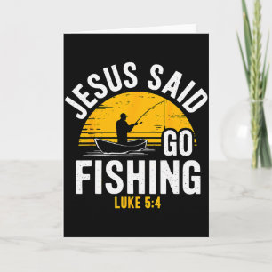 Tarjeta Jesús dijo ve a pescar Lucas 5-4 Pescador Cristian